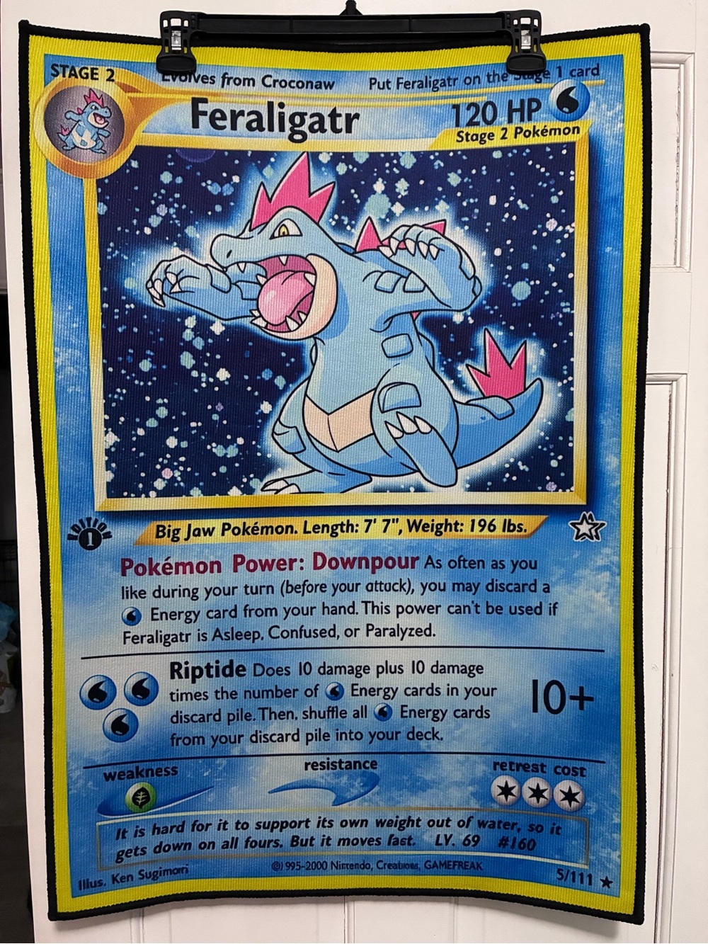 Feraligatr Pokémon Wall Tapestry - Blue